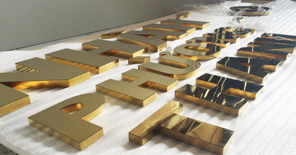 Gia công chữ inox, đồng - Nhanh, rẻ, chất lượng